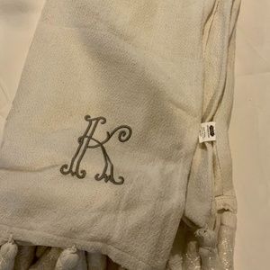 Mudpie fringe initial K throw